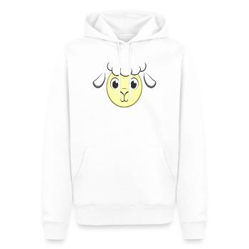 Costume mignon de visage de mouton Animal d’agneau de ferme Kawaii - Sweat à capuche Premium bio Homme - blanc - Devant - Nico (187cm)