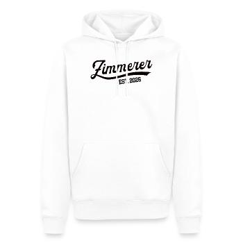 Zimmerer 2026 Beruf Zimmererei Lehre Lehrling - Männer Premium Bio Hoodie - Weiß - Vorne - Nico (187cm)