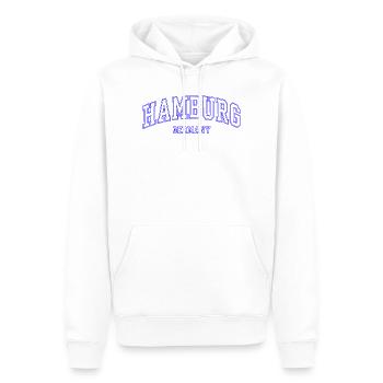 Hamburg Germany Design College - Männer Premium Bio Hoodie - Weiß - Vorne - Nico (187cm)