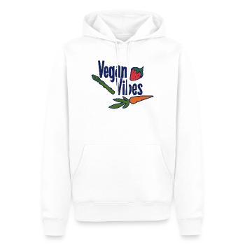 Vegan Vibes Veggie Trio - Männer Premium Bio Hoodie - Weiß - Vorne - Nico (187cm)