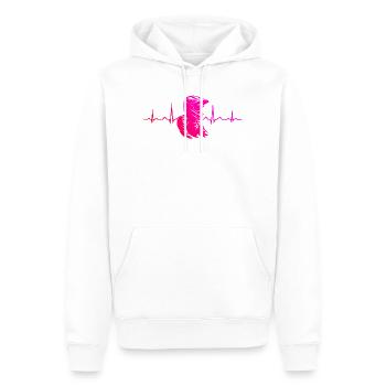 Motif clair de motocross pour chaque jour - Sweat à capuche Premium bio Homme - blanc - Devant - Nico (187cm)