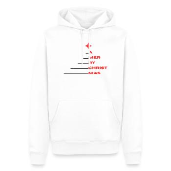 Un joyeux Noël - Sweat à capuche Premium bio Homme - blanc - Devant - Nico (187cm)