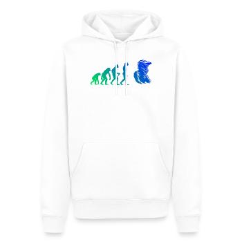 Attention fans de motocross, déclaration simple - Sweat à capuche Premium bio Homme - blanc - Devant - Nico (187cm)