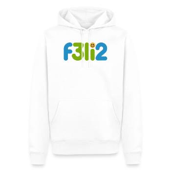 F3li2 Buntes Glyphen-Logo - Männer Premium Bio Hoodie - Weiß - Vorne - Nico (187cm)