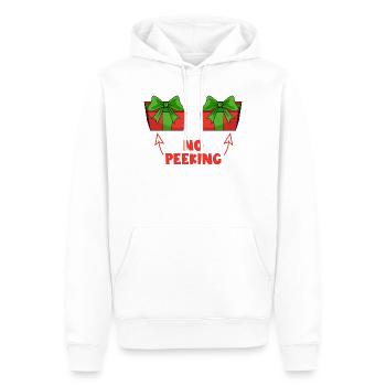 Nicht gucken! Unartiges Weihnachtsgeschenk! Gucken - Männer Premium Bio Hoodie - Weiß - Vorne - Nico (187cm)
