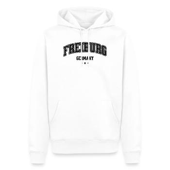 Conception du Lettrage du Collège de Fribourg Allemagne - Sweat à capuche Premium bio Homme - blanc - Devant - Nico (187cm)