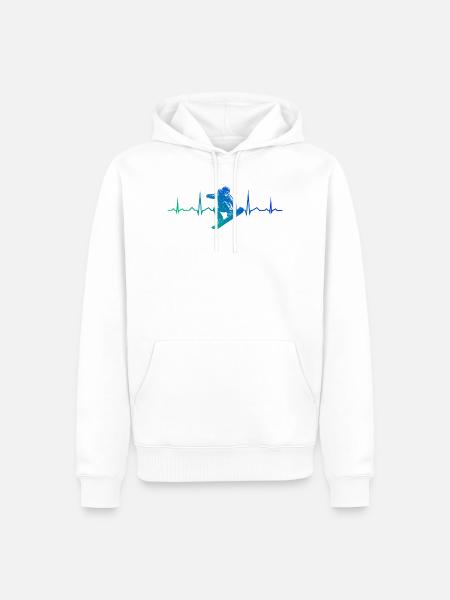 Compact snowboard design for snowboard - Men’s Premium Organic Hoodie - white