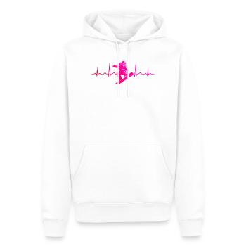 Message de snowboard clair - Sweat à capuche Premium bio Homme - blanc - Devant - Nico (187cm)
