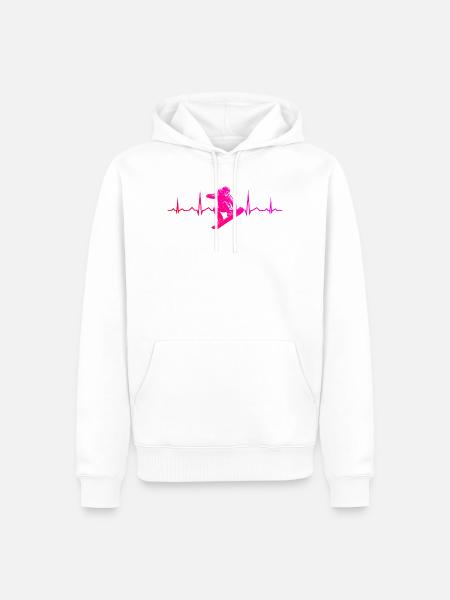 Klare Snowboard Botschaft - Männer Premium Bio Hoodie - Weiß