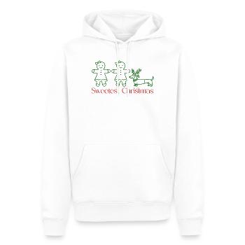 Christmas – Gingerbread Girls & Dachshund Green Line - Men’s Premium Organic Hoodie - white - Front - Nico (187cm)