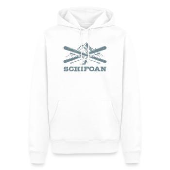 Schifoan | Après Ski, Wintersport, Skiurlaub - Männer Premium Bio Hoodie - Weiß - Vorne - Nico (187cm)