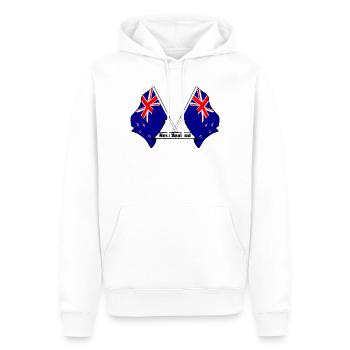 Neuseeländische Flagge - Männer Premium Bio Hoodie - Weiß - Vorne - Nico (187cm)