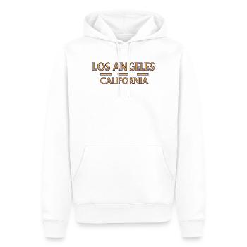 Los Angeles, Kalifornien Retro-Typografie - Männer Premium Bio Hoodie - Weiß - Vorne - Nico (187cm)