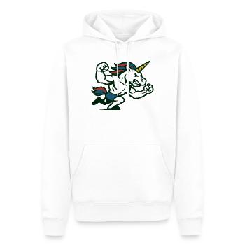 Power Unicorn Running Strong Fantasy Illustration - Männer Premium Bio Hoodie - Weiß - Vorne - Nico (187cm)