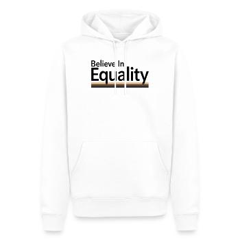 Believe In Equality Statement Gleichberechtigung - Men’s Premium Organic Hoodie - white - Front - Nico (187cm)