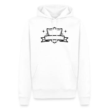 Équipe - Idée cadeau - Symboles - Sweat à capuche Premium bio Homme - blanc - Devant - Nico (187cm)