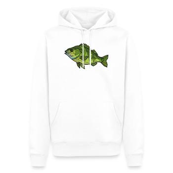 Perchoir géométrique Low Poly - Sweat à capuche Premium bio Homme - blanc - Devant - Nico (187cm)