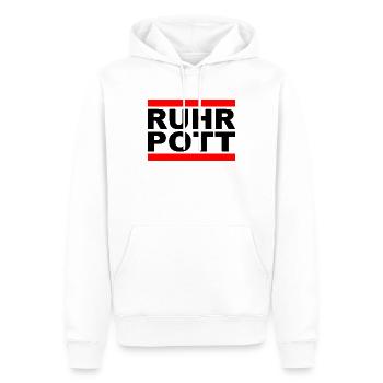 Ruhrpott - Ça hat wat mittn Herz zu tun - Sweat à capuche Premium bio Homme - blanc - Devant - Nico (187cm)