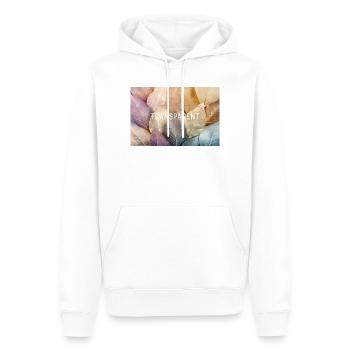 Transparent Minimalistisches Glas Design - Männer Premium Bio Hoodie - Weiß - Vorne - Nico (187cm)