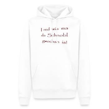 Je viens de la Schnobl Gwochsn ! - Sweat à capuche Premium bio Homme - blanc - Devant - Nico (187cm)