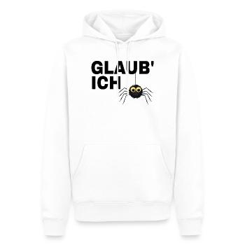 Glaub ich spinn - Spinnen Design  - Männer Premium Bio Hoodie - Weiß - Vorne - Nico (187cm)