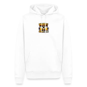 Prost It's Beer O'Clock - Männer Premium Bio Hoodie - Weiß - Vorne - Nico (187cm)