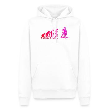 Purist Floorball Theme - Men’s Premium Organic Hoodie - white - Front - Nico (187cm)