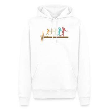 Bodybuilder Heartbeat EKG Pulse Fitness Gym Art - Sweat à capuche Premium bio Homme - blanc - Devant - Nico (187cm)