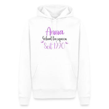 Anna Geburtstagsqueen Seit 1990 Geschenk Design - Männer Premium Bio Hoodie - Weiß - Vorne - Nico (187cm)