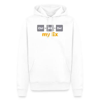 Ctrl Alt Del my Ex für Gamer und Nerds, Split - Männer Premium Bio Hoodie - Weiß - Vorne - Nico (187cm)