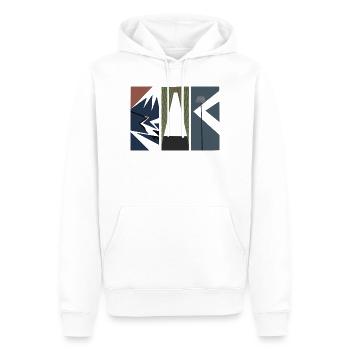 Piece Of Japan - Art japonais moderne - Sweat à capuche Premium bio Homme - blanc - Devant - Nico (187cm)