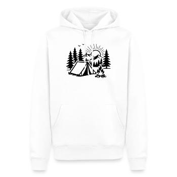 Zelt Natur Outdoor Camp - Männer Premium Bio Hoodie - Weiß - Vorne - Nico (187cm)