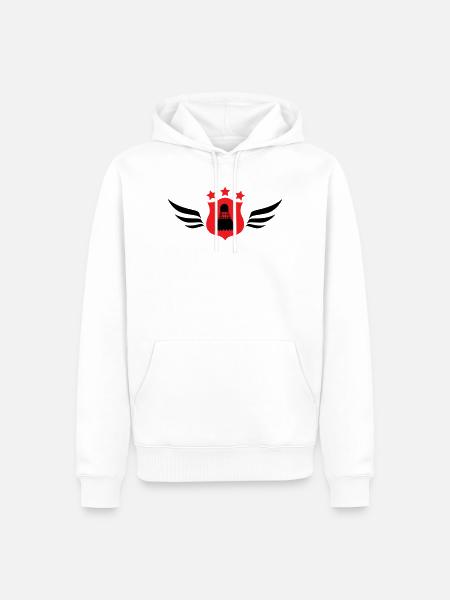 Badminton - Sport - Racket - Men’s Premium Organic Hoodie - white