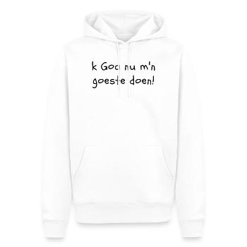 Je vais faire ce que j'ai à faire à Goa maintenant ! (Dialecte flamand occidental) - Sweat à capuche Premium bio Homme - blanc - Devant - Nico (187cm)