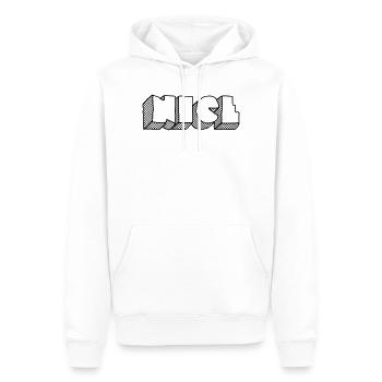 NICE Dotted – Club & Electro Party Design - Men’s Premium Organic Hoodie - white - Front - Nico (187cm)