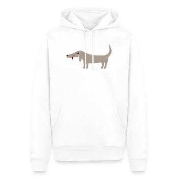 Teckel - Sweat à capuche Premium bio Homme - blanc - Devant - Nico (187cm)