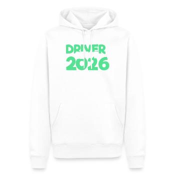Test de conduire 2026 Test de permis de conduire - Sweat à capuche Premium bio Homme - blanc - Devant - Nico (187cm)