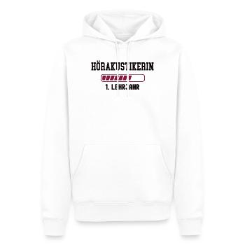 Ausbildung Hörakustikerin 1. Lehrjahr Hörakustiker - Männer Premium Bio Hoodie - Weiß - Vorne - Nico (187cm)