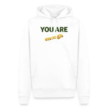 You are enough - Männer Premium Bio Hoodie - Weiß - Vorne - Nico (187cm)