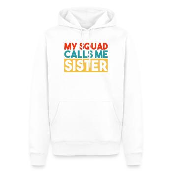 Sister Squad : design de frère ou sœur assorti de famille - Sweat à capuche Premium bio Homme - blanc - Devant - Nico (187cm)