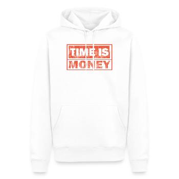 Zeit ist Geld Kühn - Männer Premium Bio Hoodie - Weiß - Vorne - Nico (187cm)