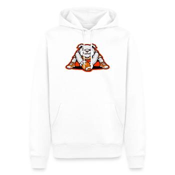 Mascotte de puissance du football des Bulldogs - Sweat à capuche Premium bio Homme - blanc - Devant - Nico (187cm)