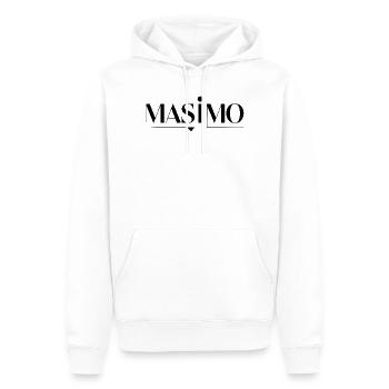 MAS IMO - Men’s Premium Organic Hoodie - white - Front - Nico (187cm)