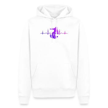 Kurz und klar Snowboard - Männer Premium Bio Hoodie - Weiß - Vorne - Nico (187cm)