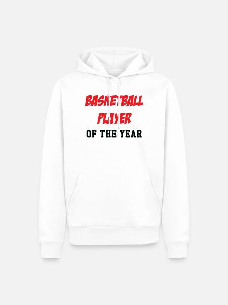 Basketball Player of the Year - Men’s Premium Organic Hoodie - white