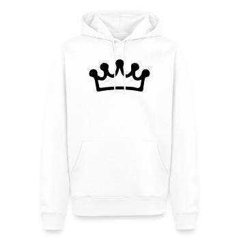 Symbolisme de la couronne - Sweat à capuche Premium bio Homme - blanc - Devant - Nico (187cm)