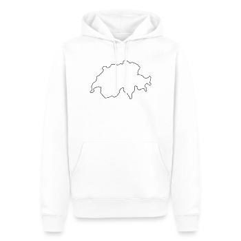 Résumé du pays suisse - Sweat à capuche Premium bio Homme - blanc - Devant - Nico (187cm)