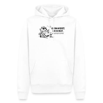 Lustiges Rentner Bild Spruch Dackel - Männer Premium Bio Hoodie - Weiß - Vorne - Nico (187cm)