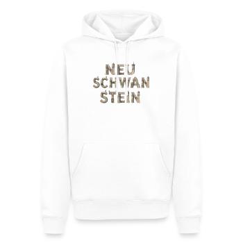Neu Schwanstein Buchstaben aus Stein - Männer Premium Bio Hoodie - Weiß - Vorne - Nico (187cm)