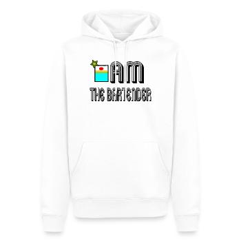 I am the bartender - Men’s Premium Organic Hoodie - white - Front - Nico (187cm)